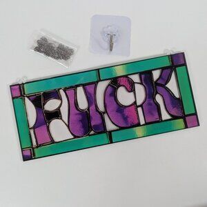 F*CK Plastic Sun-catcher Window Decoration Gag Gift White Elephant